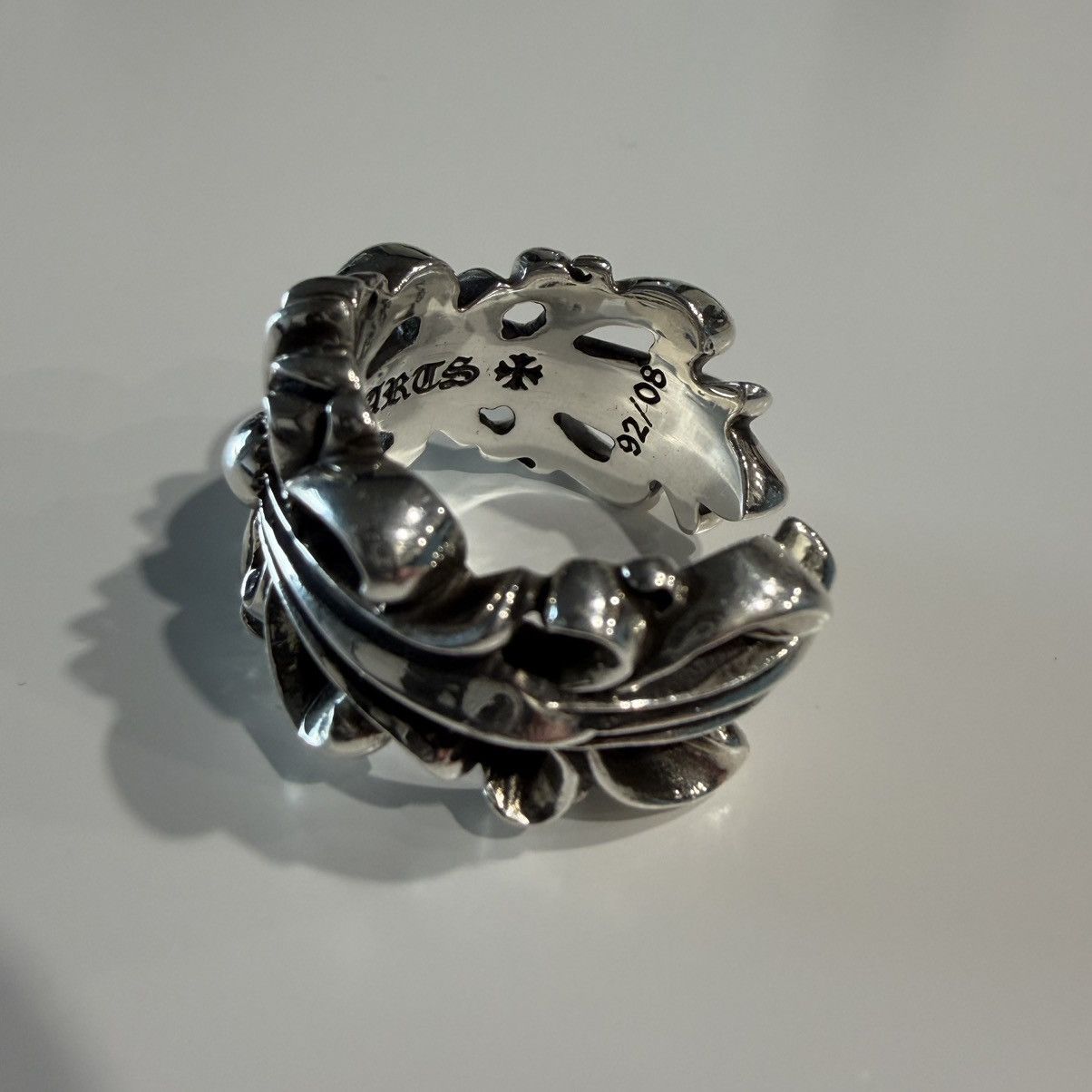 Chrome Hearts US9 Chrome Hearts Double Floral Cross Ring 18 stk Size ONE SIZE - 8 Thumbnail
