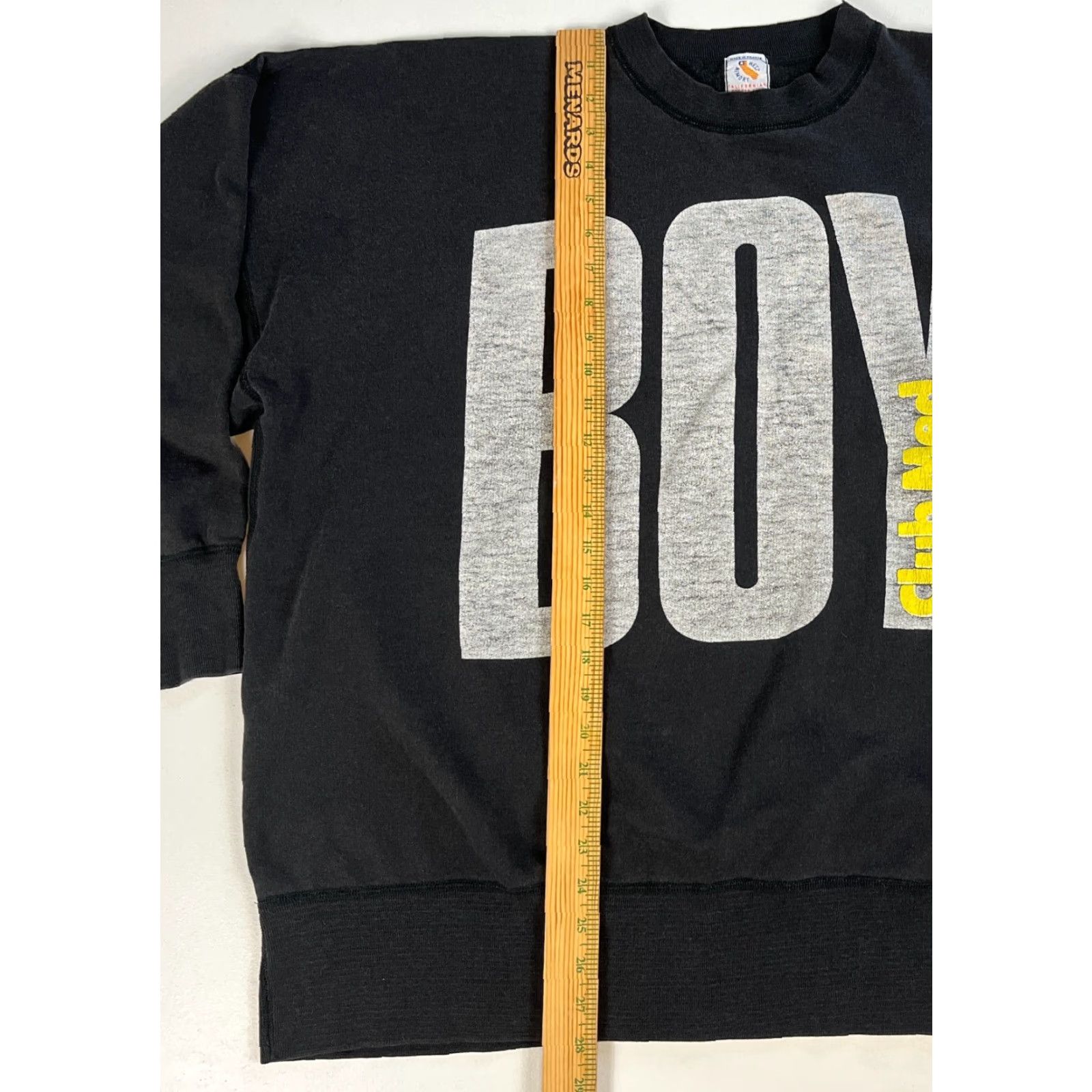 Vintage VINTAGE West Memory Men's Crewneck Sweatshirt Solid Black XL 90s Boy Club Med Made in France Size US XL / EU 56 / 4 - 6 Thumbnail