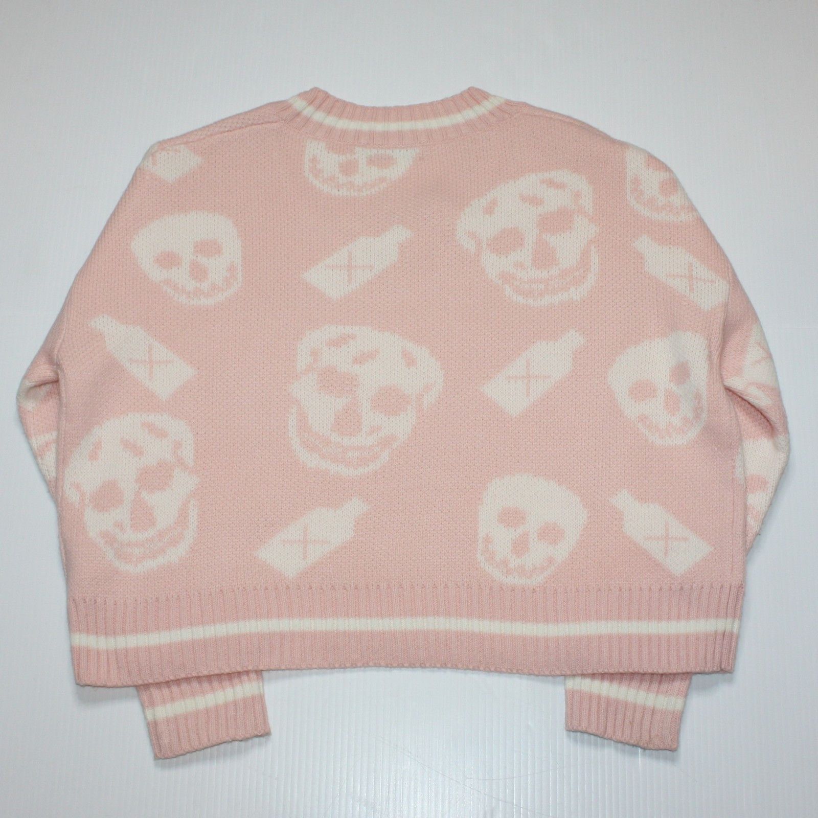 Shein Skull Pattern Drop Shoulder Sweater in Pink size Small US 4 Size S / US 4 / IT 40 - 5 Thumbnail