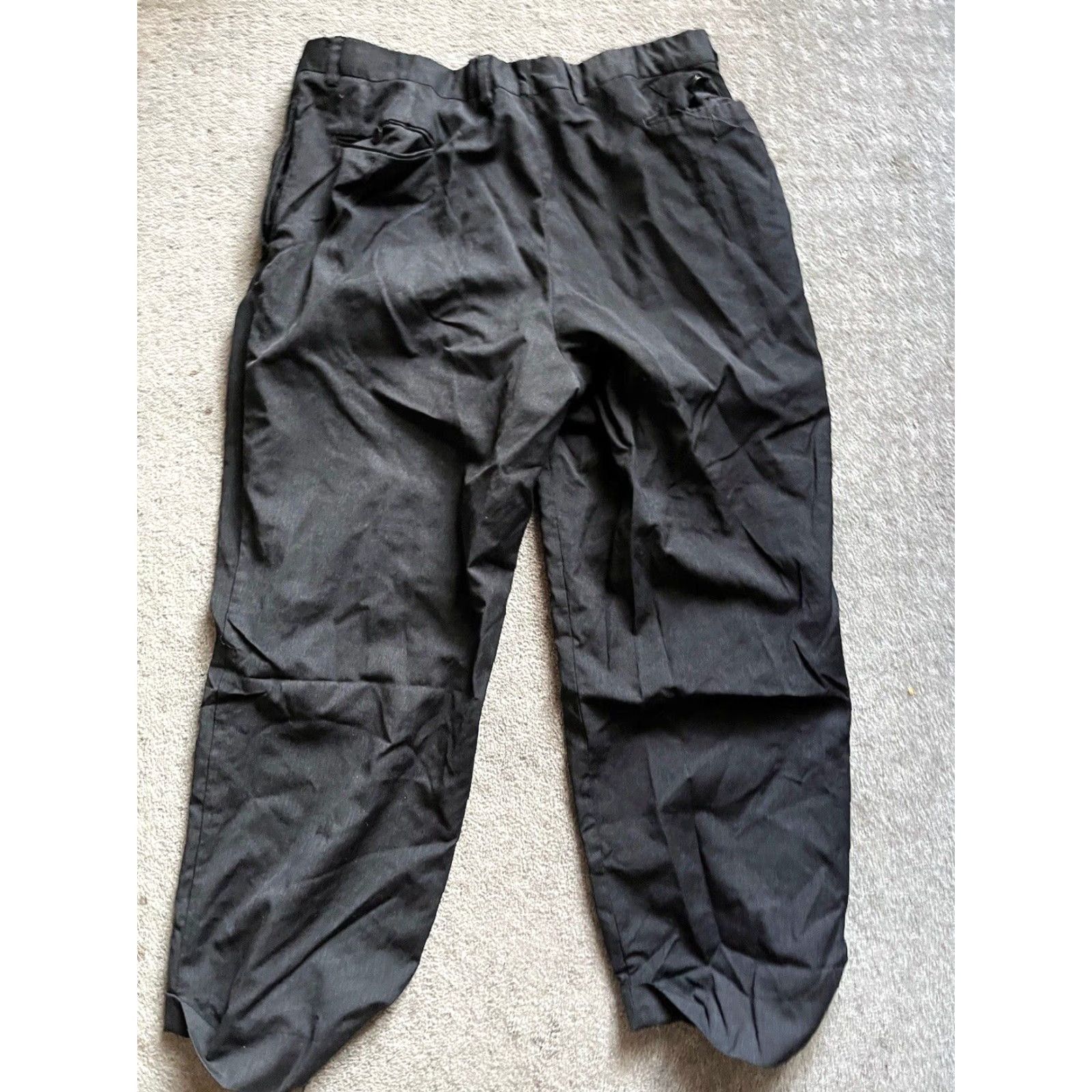 Calvin Klein CALVIN KLEIN DRESS PANTS Men's Wool Cuffed Pleated Black 40x30 Inseam 30 Regular Size 40 Mens Size US 40 / EU 56 - 3 Thumbnail