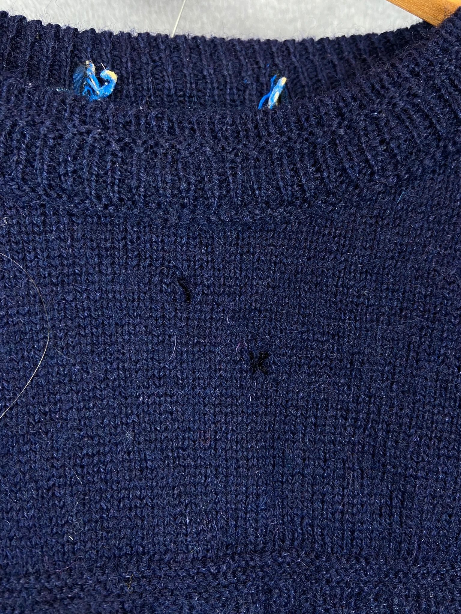 Vintage Sweater vintage navy pheasant print wool retro knit Size US L / EU 52-54 / 3 - 3 Thumbnail