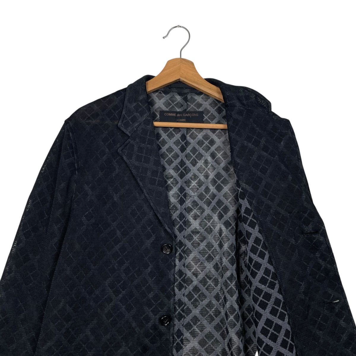 Comme des Garcons Homme Vintage AD2001 Comme Des Garcons See Through Mesh Jacket Size US L / EU 52-54 / 3 - 10 Thumbnail