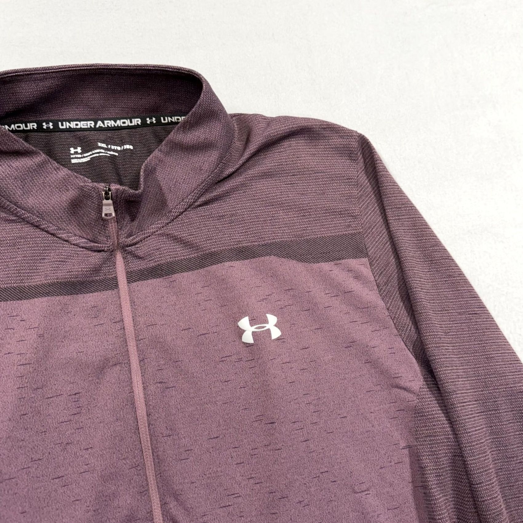 Under Armour Under Armour Pullover Mens 3XL Purple 1/4 Zip Long Sleeve Training Athletic Top Size US XXL / EU 58 / 5 - 2 Thumbnail