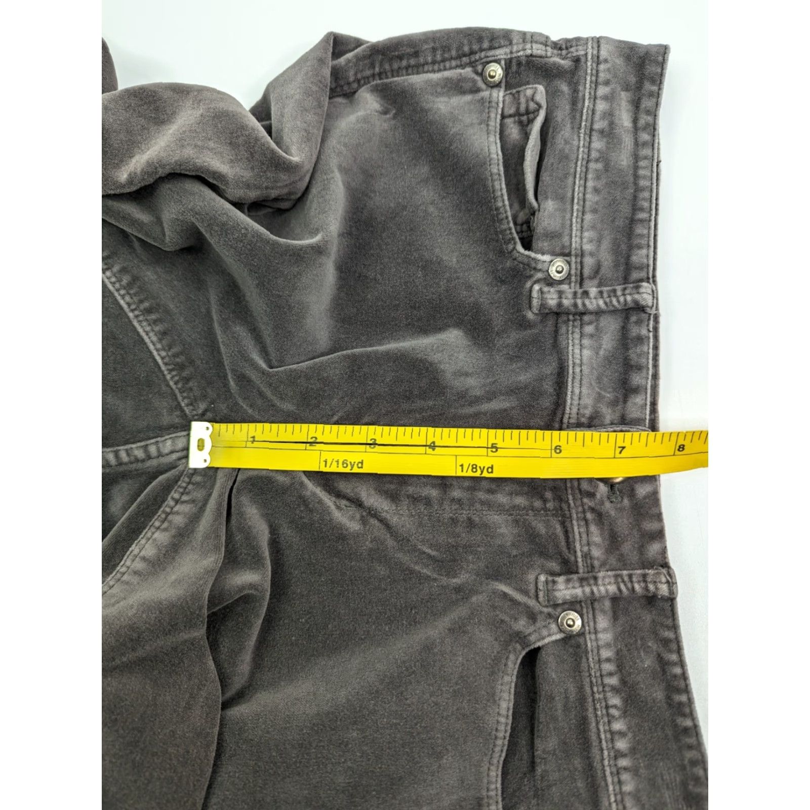 J. Jill J. Jill Velveteen Slim Leg Jeans Gray Size 2 Casual Workwear 5-Pocket Stretch Pants Slim Leg Womens Jeans, Gray, Cotton Blend Size 26" / US 2 / IT 38 - 7 Thumbnail