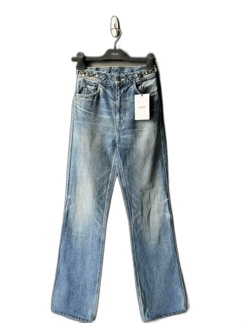 Celine Celine Gold Button Jane Jeans Size US 26 / EU 42 - 1 Thumbnail