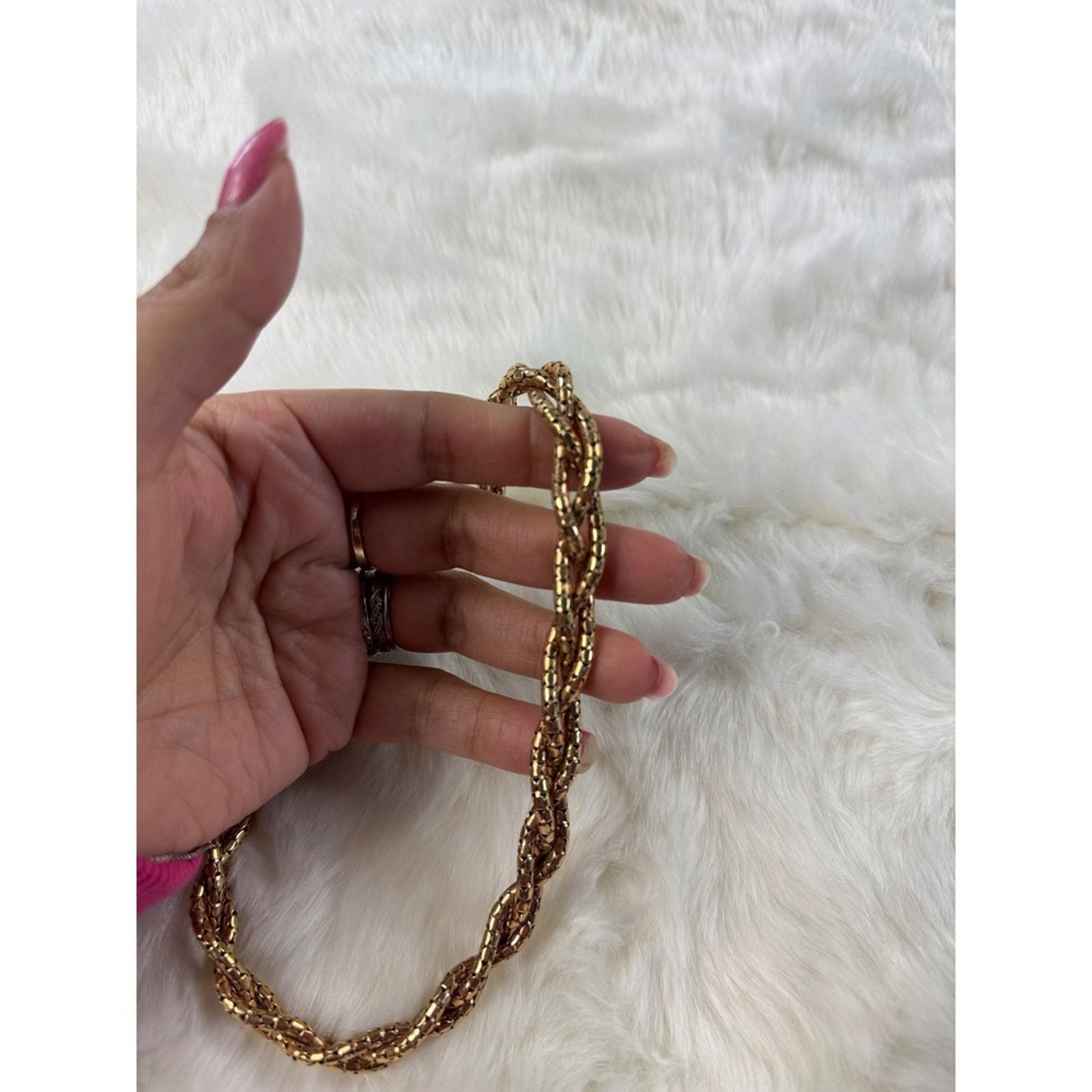 & Other Stories Bigney 12kt vtg Gold Filled Braided Choker Necklace Size ONE SIZE - 7 Thumbnail