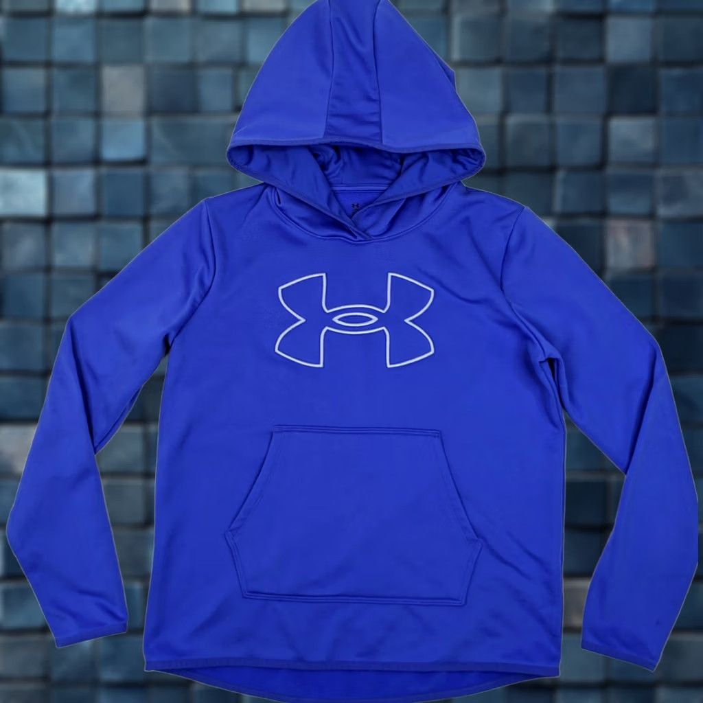 Under Armour Under Armour Big Logo Hoodie Women M Blue Pullover Loose Activewear Size M / US 6-8 / IT 42-44 - 1 Thumbnail