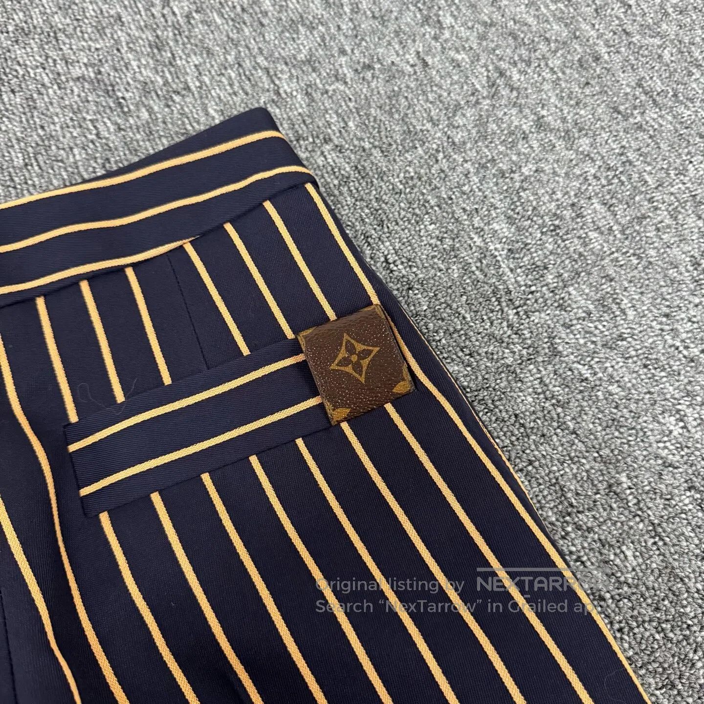 Louis Vuitton Louis Vuitton size36 Small leather logo striped trousers| Size 26" / US 2 / IT 38 - 4 Thumbnail