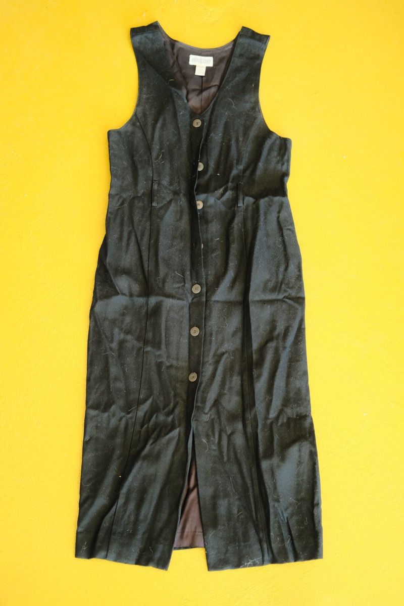 Lands' End Vintage Wool Button Up Dress Size XL / US 12-14 / IT 48-50 - 2 Thumbnail