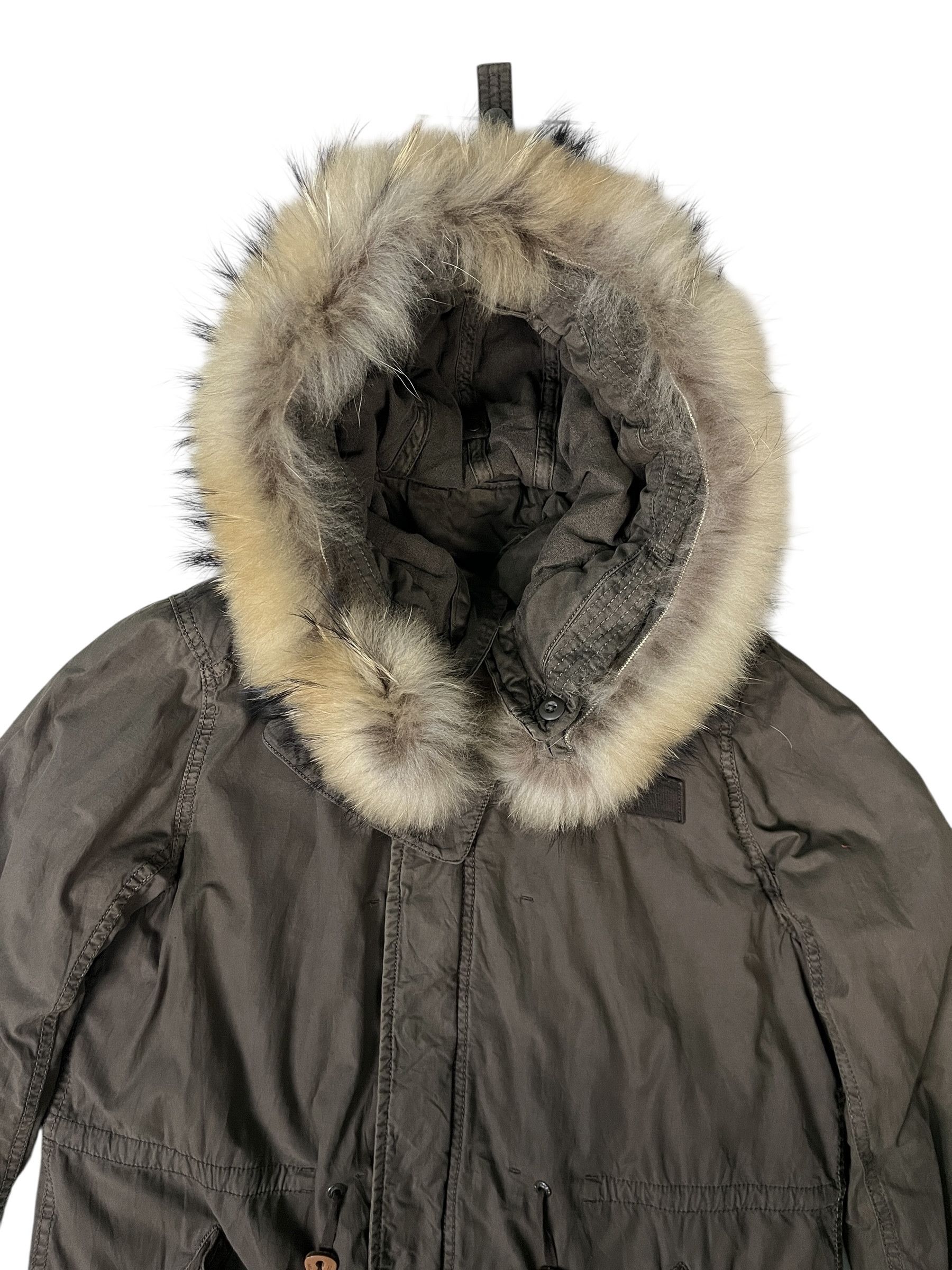 GOA G.O.A. Equipment Military Parka Racoon Fur Hooded Jacket Size US S / EU 44-46 / 1 - 4 Thumbnail
