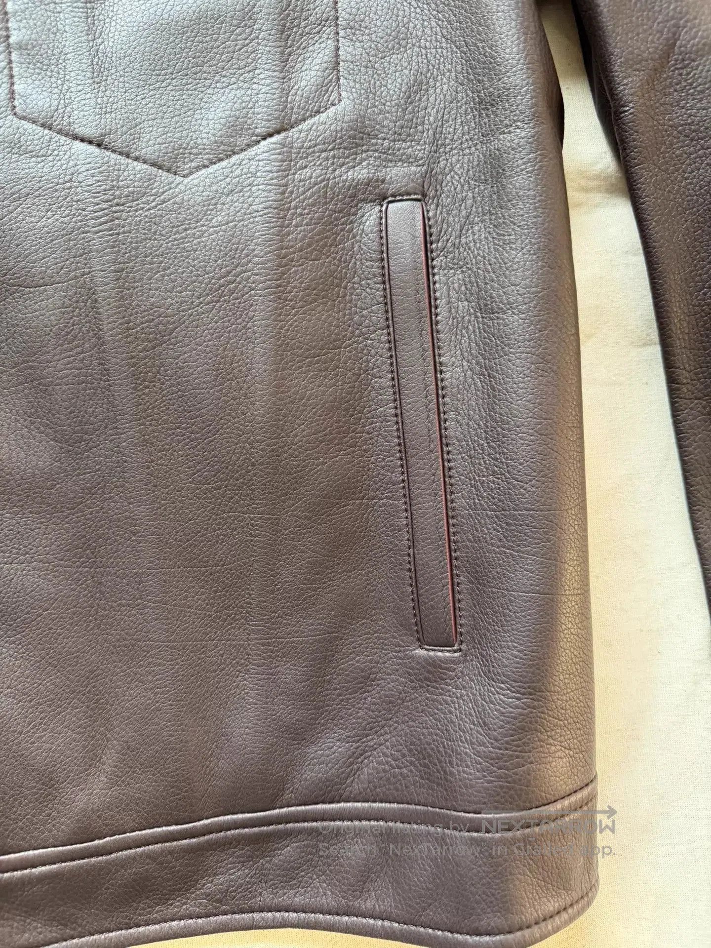Cesare Attolini Black Leather Jacket with Button Front - Size M. Size US M / EU 48-50 / 2 - 7 Thumbnail