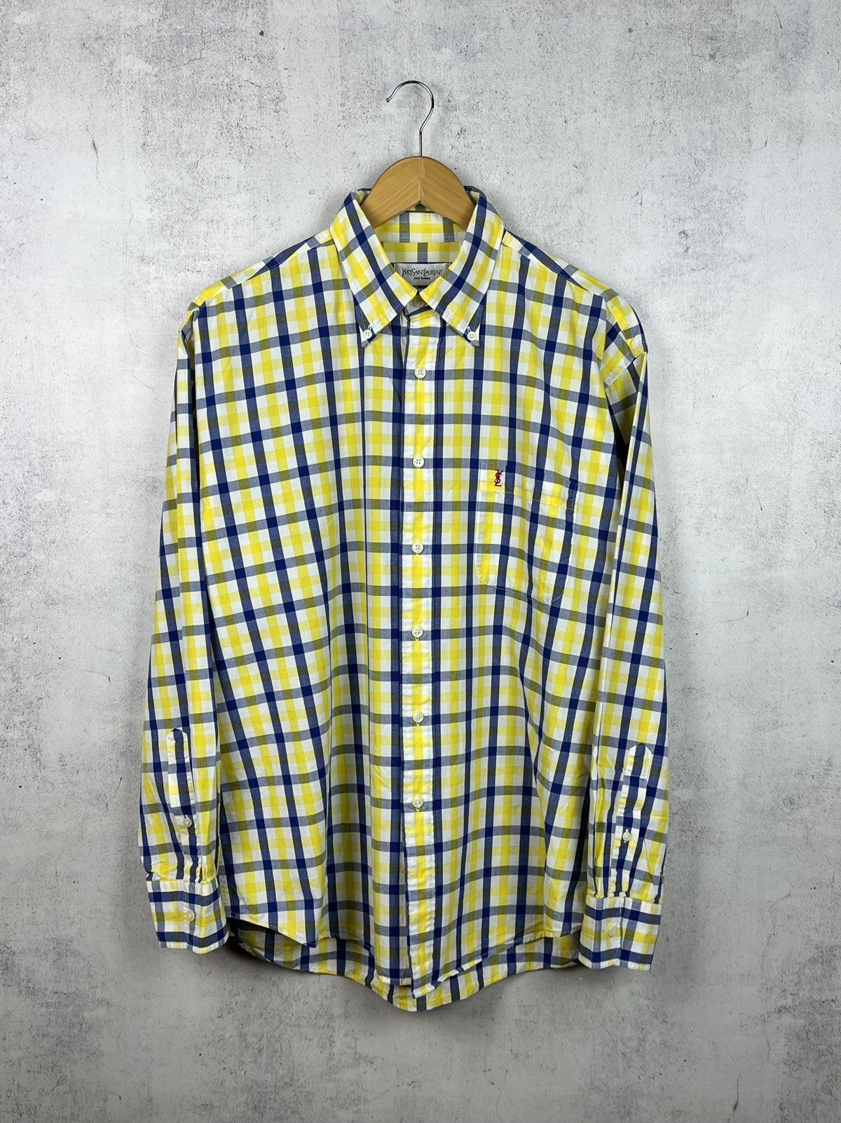 Yves Saint Laurent Vintage 90s Yves Saint Laurent YSL Shirt Rare Retro Y2K Hype Size US L / EU 52-54 / 3 - 1 Thumbnail