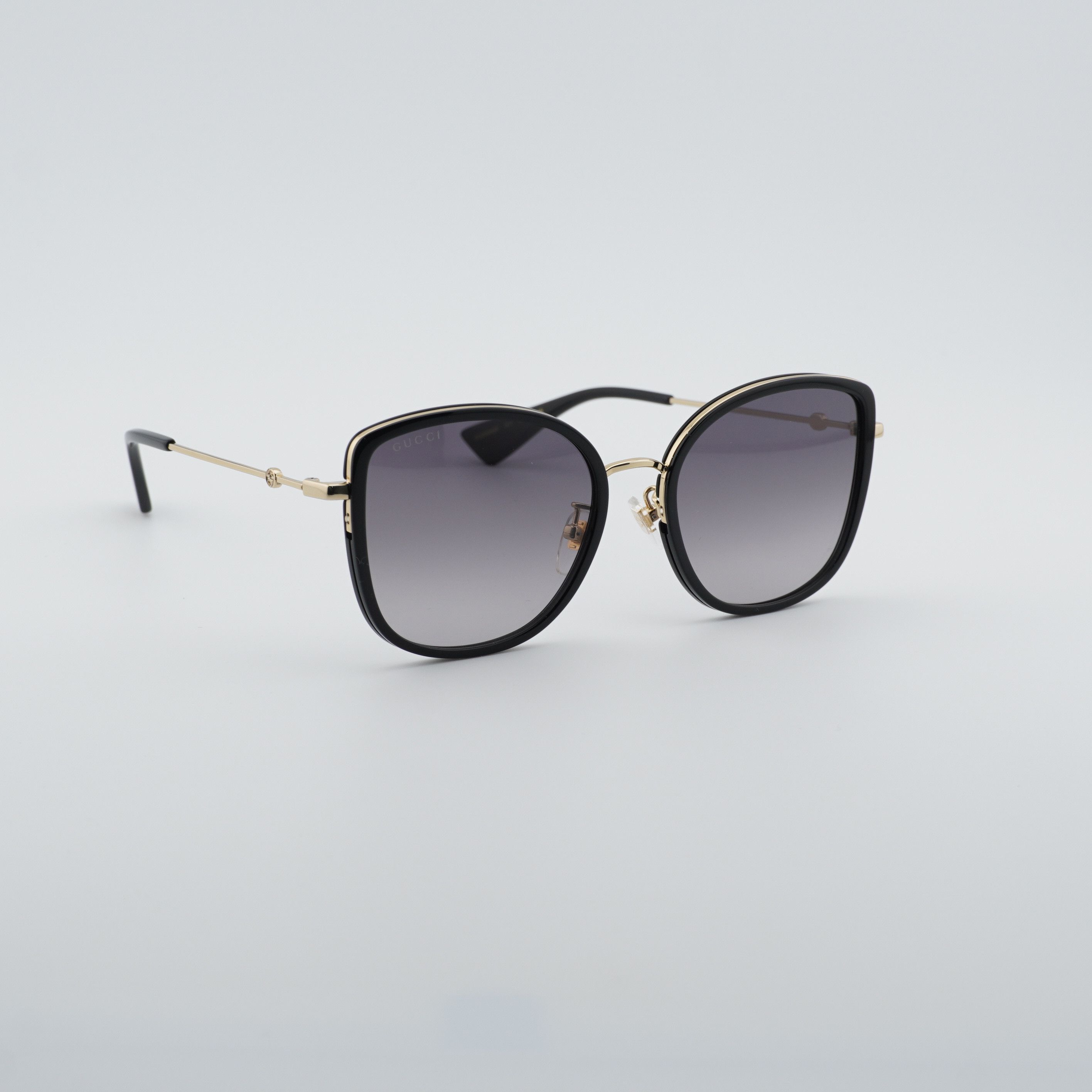 Gucci Gucci GG0606SK 001 Sunglasses Black/Gold Square Frame Size ONE SIZE - 2 Thumbnail