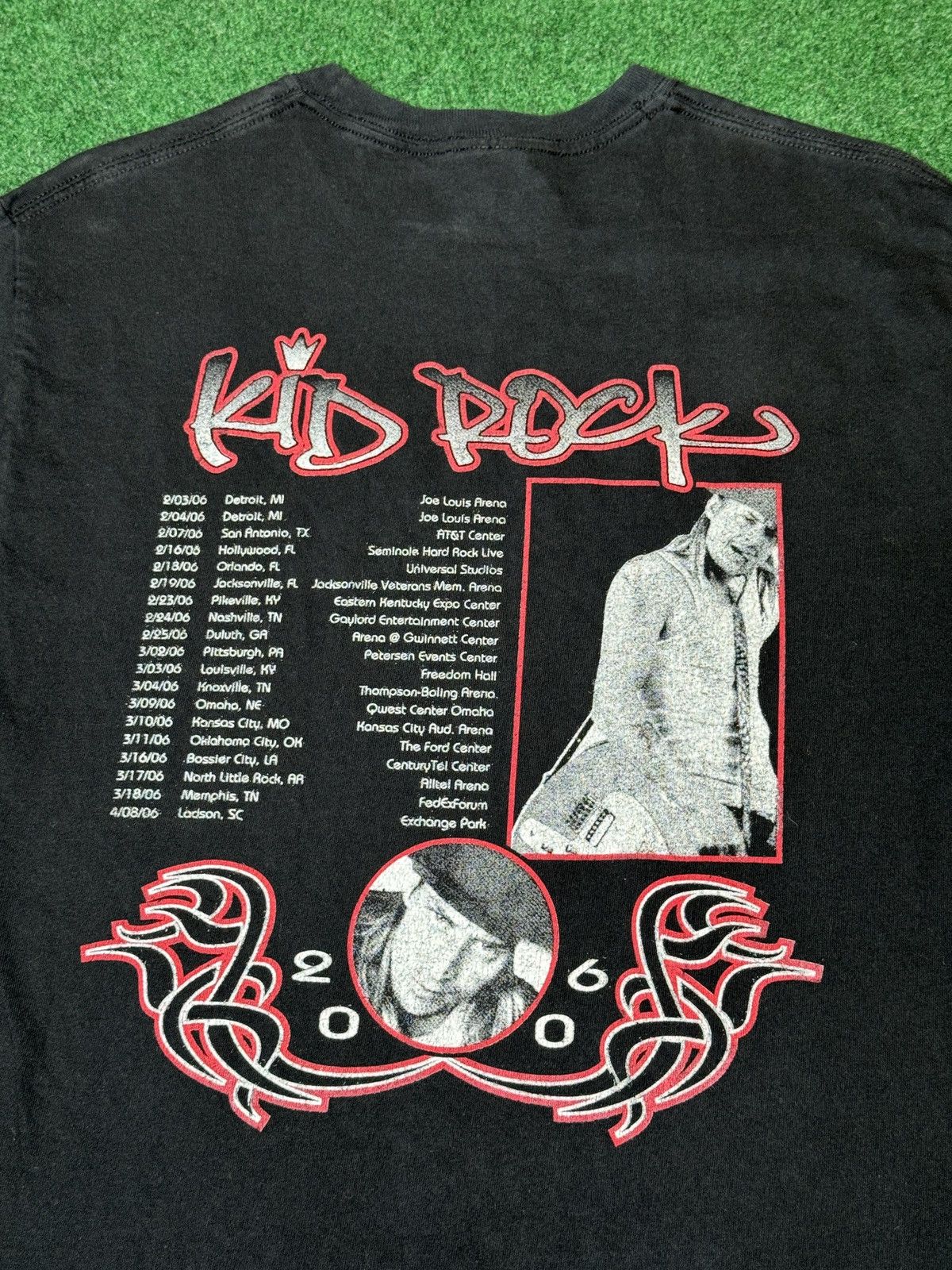Band Tees × Vintage Y2K Kid Rock Bawitdaba 2006 Tour Hard Rock Rap T Shirt Size US M / EU 48-50 / 2 - 4 Thumbnail