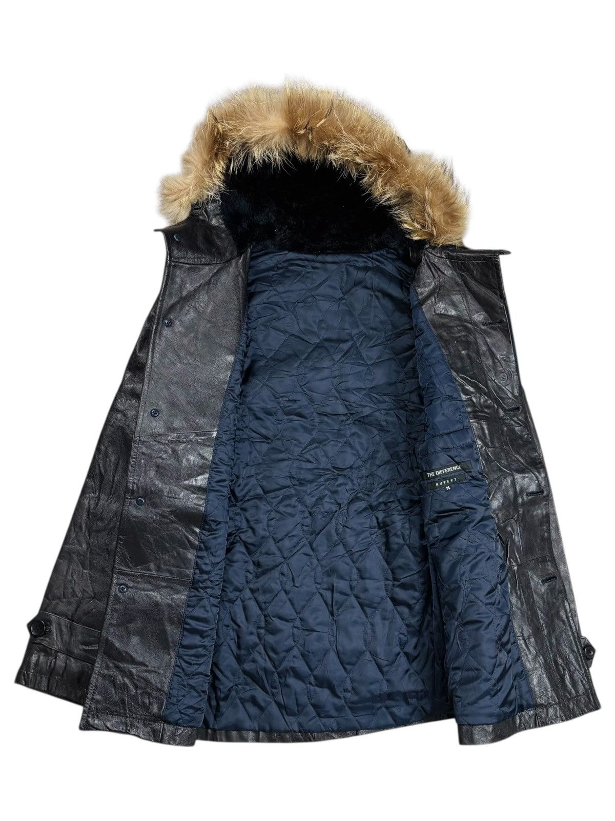 Ekam 2000s Edge Rupert - Fur Hoodie Leather Jacket Size US M / EU 48-50 / 2 - 2 Thumbnail