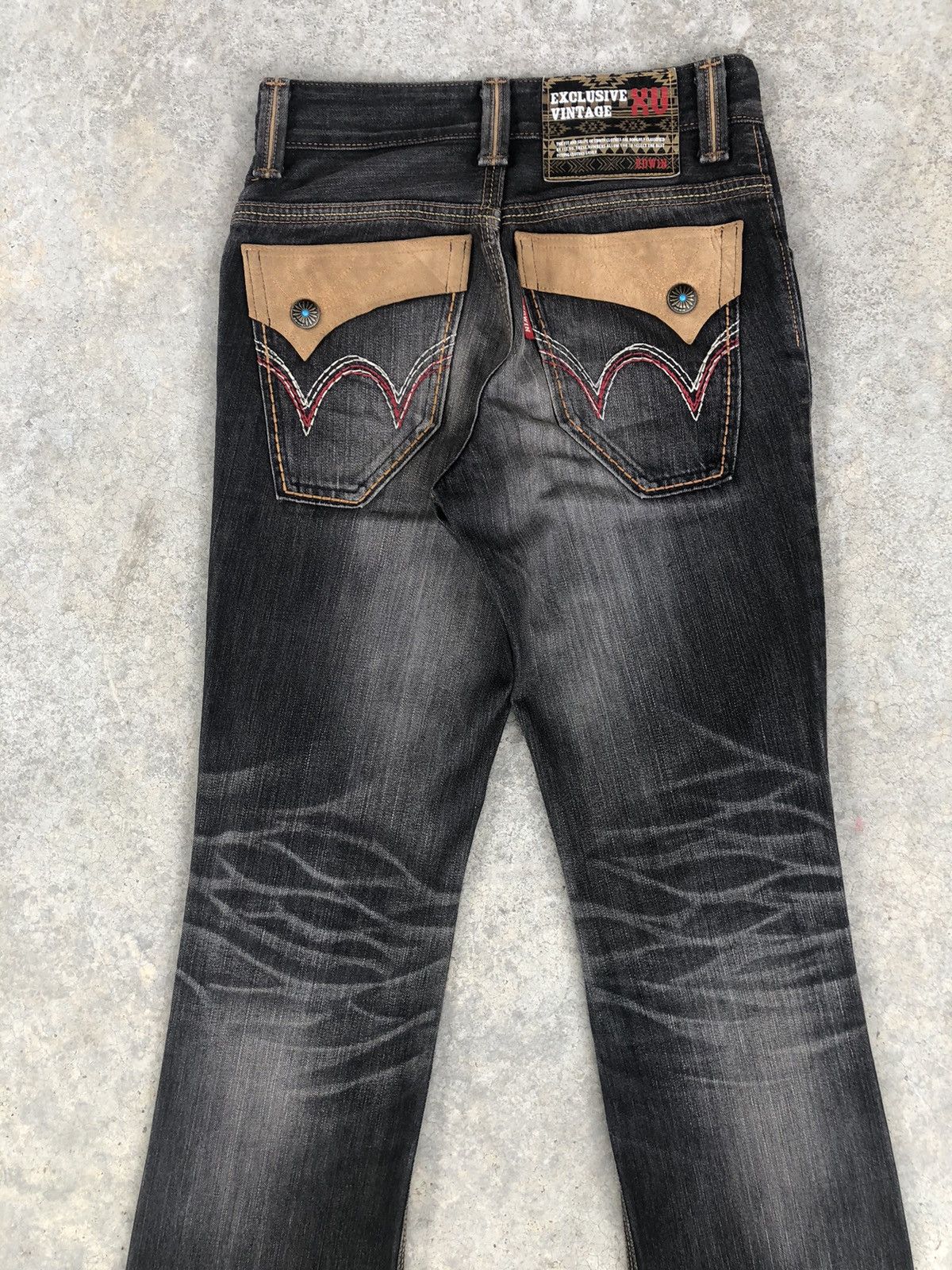 If Six Was Nine Japanese Edwin XV Flared Jeans Distressed Navajo Style Size US 28 / EU 44 - 8 Thumbnail