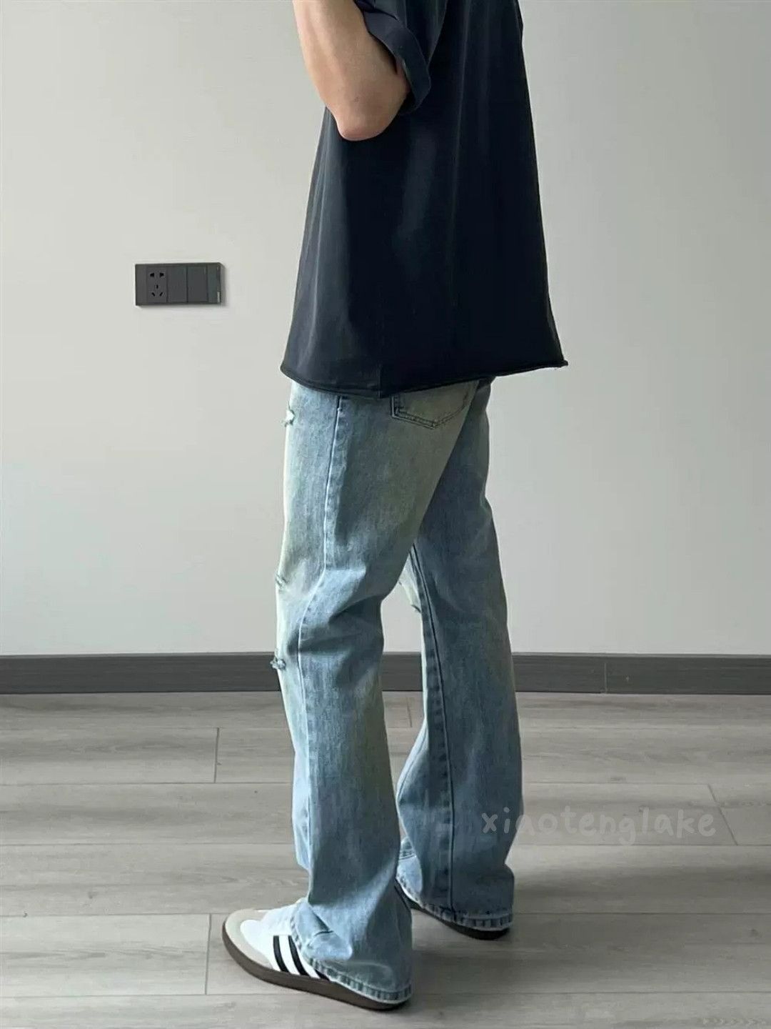 Designer × Japanese Brand × Vintage ripped faded paint flared damaged pants Size US 30 / EU 46 - 6 Thumbnail