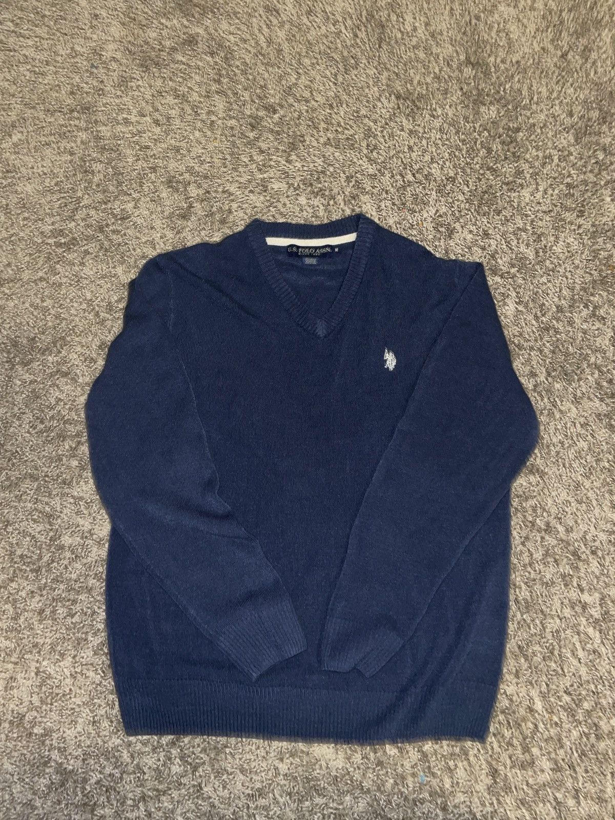 U.S. Polo Assn. Navy Blue polo Ralph Lauren V-neck Sweater Size US M / EU 48-50 / 2 - 1 Thumbnail