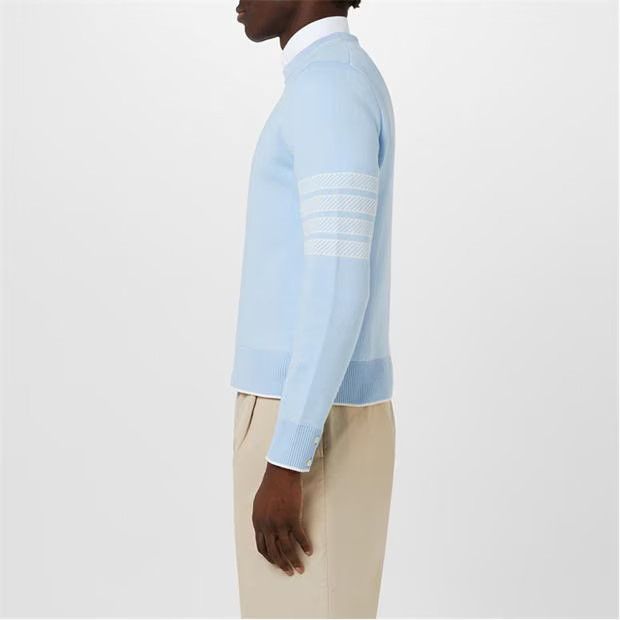 Thom Browne o1g2r1mq0724 Crew Neck Sweaters in Light Blue Size US L / EU 52-54 / 3 - 5 Thumbnail