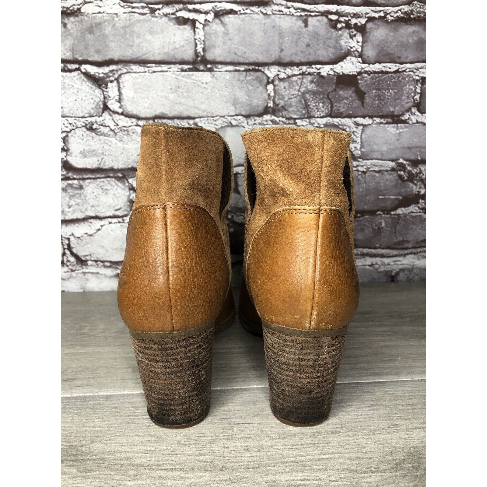 Timberland Timberland A1623 A0560 Brown Leather Suede Heel Booties Boot Size US 8 / IT 38 - 3 Thumbnail