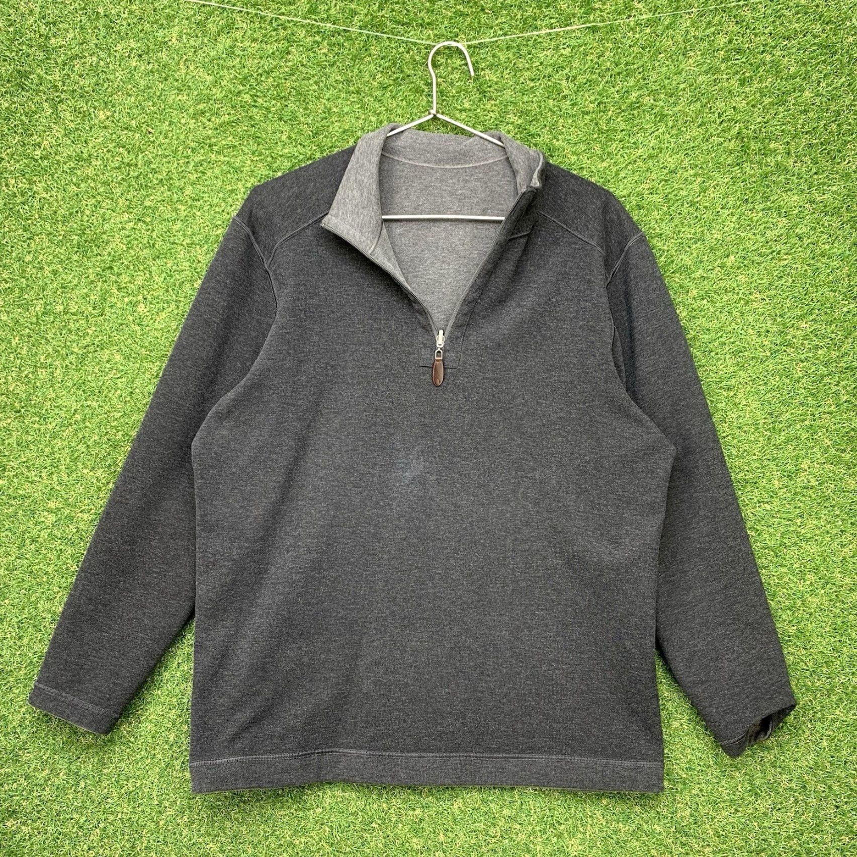 Johnston & Murphy Johnston & Murphy Reversible 1/4 Zip Sweatshirt Mens Large L Pullover Golf Sweater Size US L / EU 52-54 / 3 - 4 Thumbnail