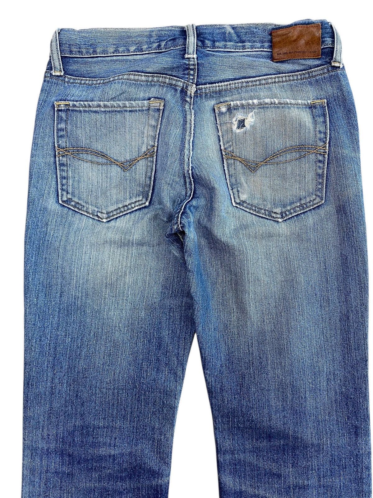 Gap Gap Whiskers Faded Wash Style Straight Cut Jeans Size US 29 - 4 Thumbnail