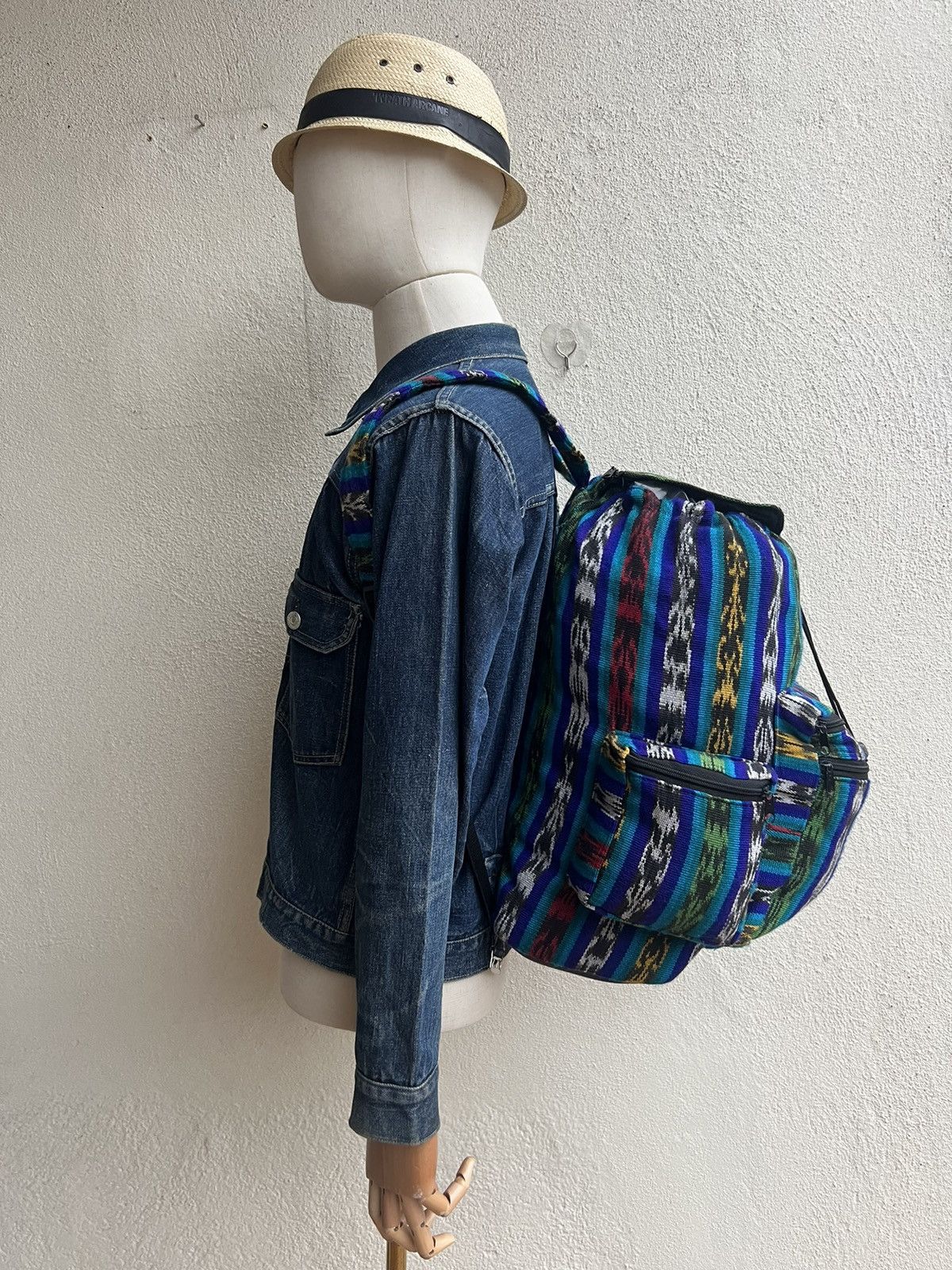 Vintage Vintage Guatemalan Multi Pocket Woven Backpack Bag Size ONE SIZE - 5 Thumbnail
