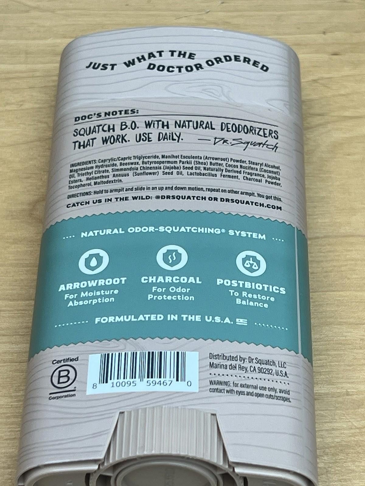 Other DR. SQUATCH Men's Natural Deodorant - Rainforest Rapids Size ONE SIZE - 7 Thumbnail