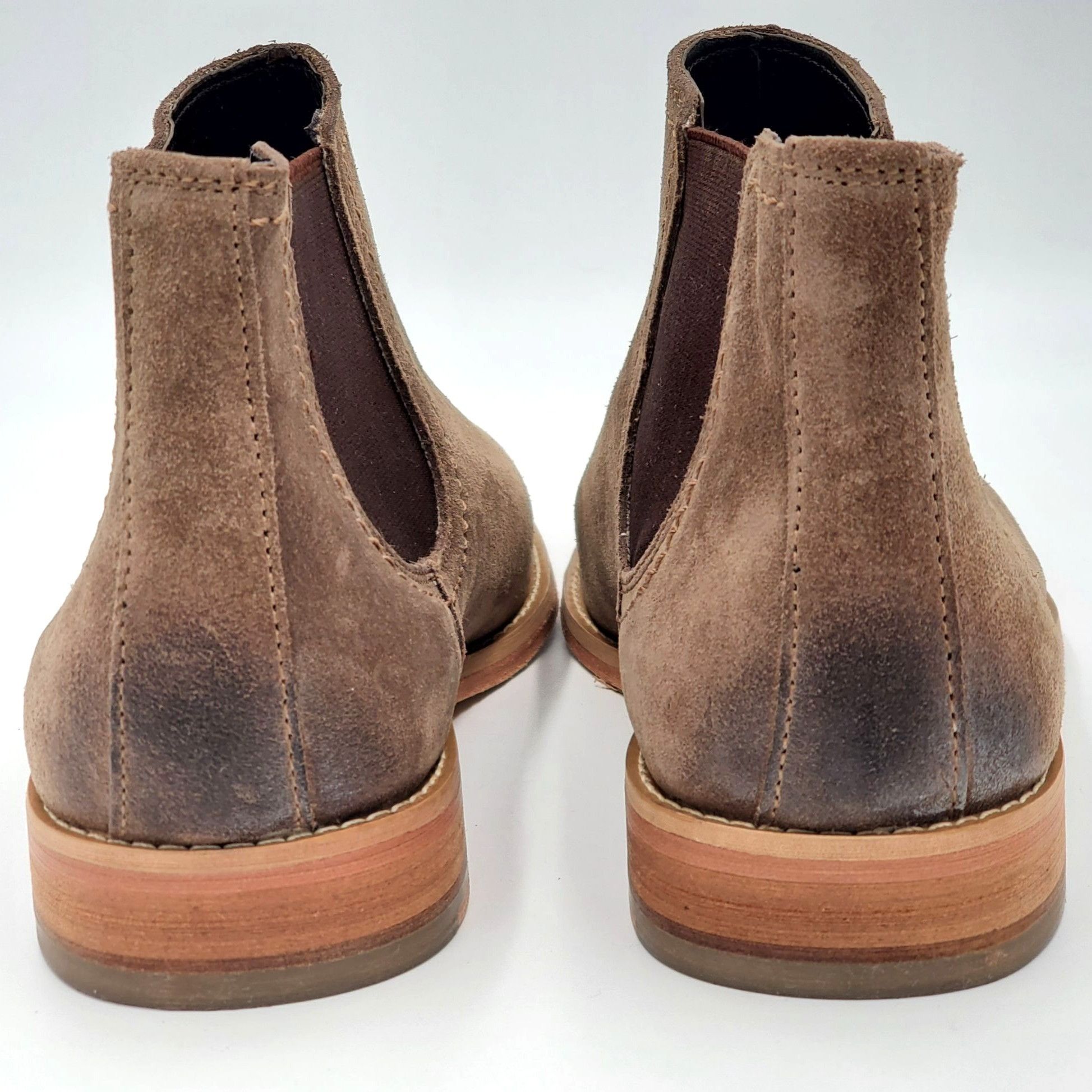 Other NEW Fabio De Luca Men 9 Tan Brown Leather Suede Chukka Boots Size US 9 / EU 42 - 6 Thumbnail