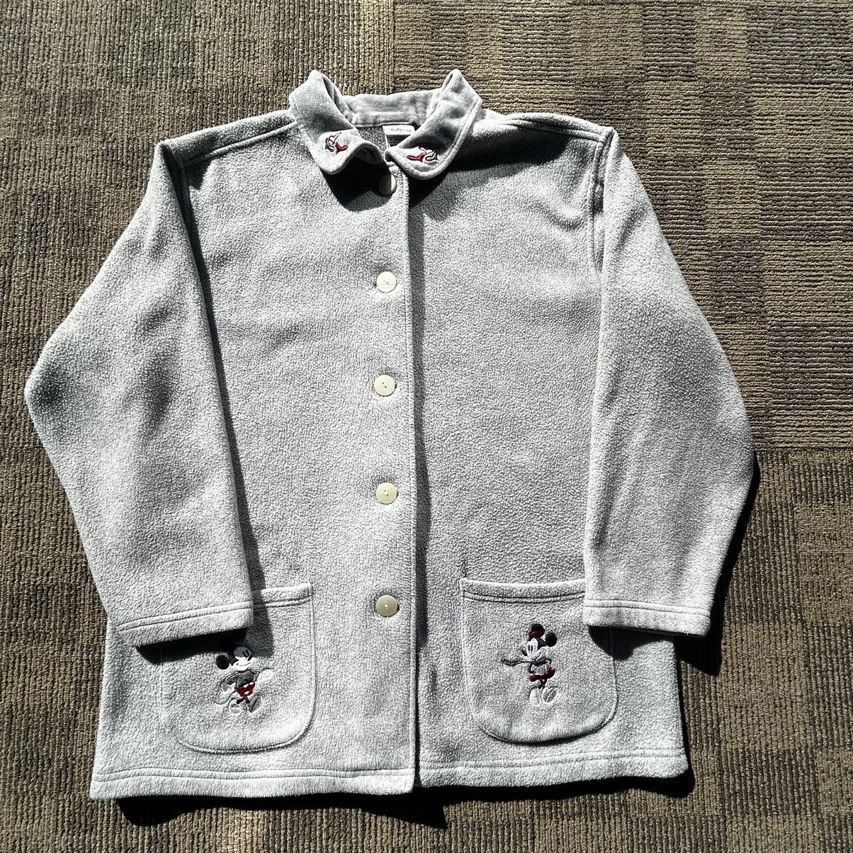Disney VINTAGE DISNEY STORE Mickey & Minnie Hearts Fleece Jacket Size XL / US 12-14 / IT 48-50 - 1 Thumbnail