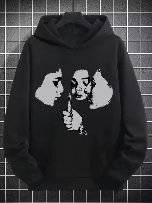 Japanese Brand Kahara x Egawa 2000s Goth Harajuku Graphic Print Y2K Hooded Size US M / EU 48-50 / 2 - 4 Thumbnail