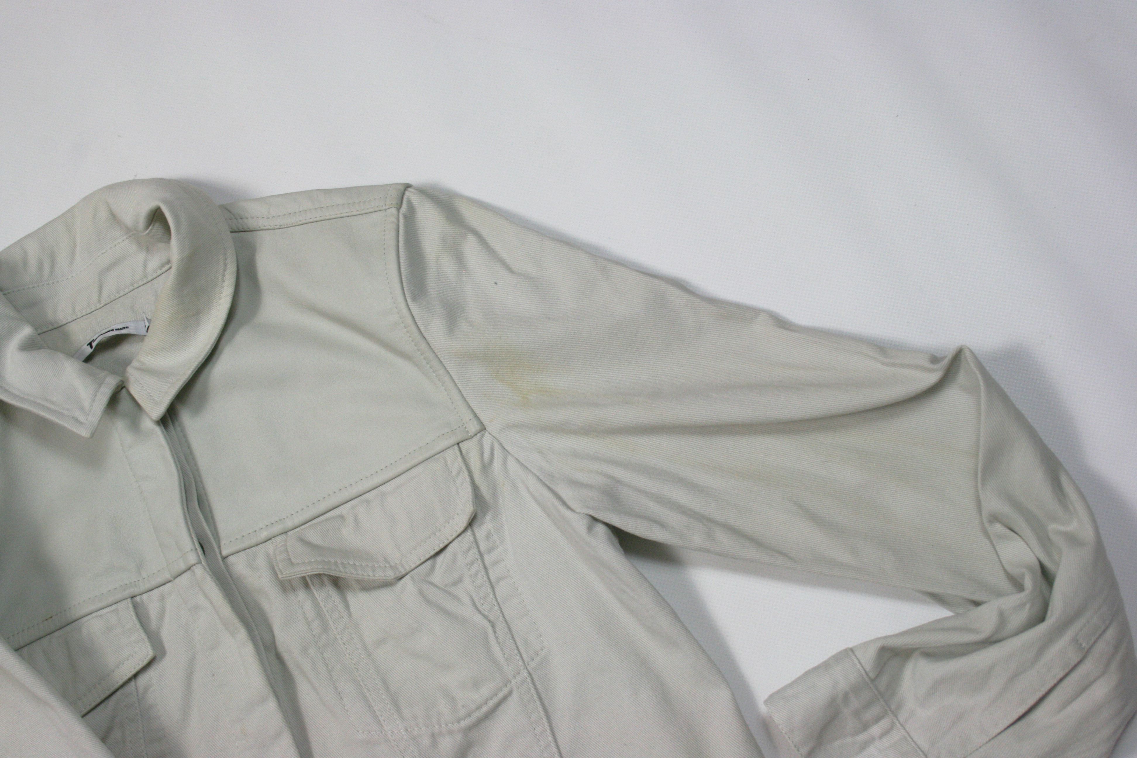 Alexander Wang Leather Shoulders Denim Jacket Size L / US 10 / IT 46 - 6 Thumbnail