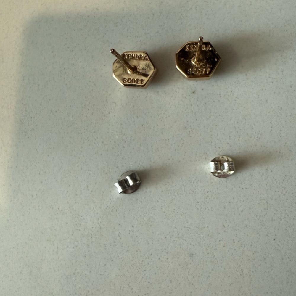Designer Kendra Scott RARE Taylor Iridescent Drusy Stud Earrings Gold Size ONE SIZE - 6 Thumbnail