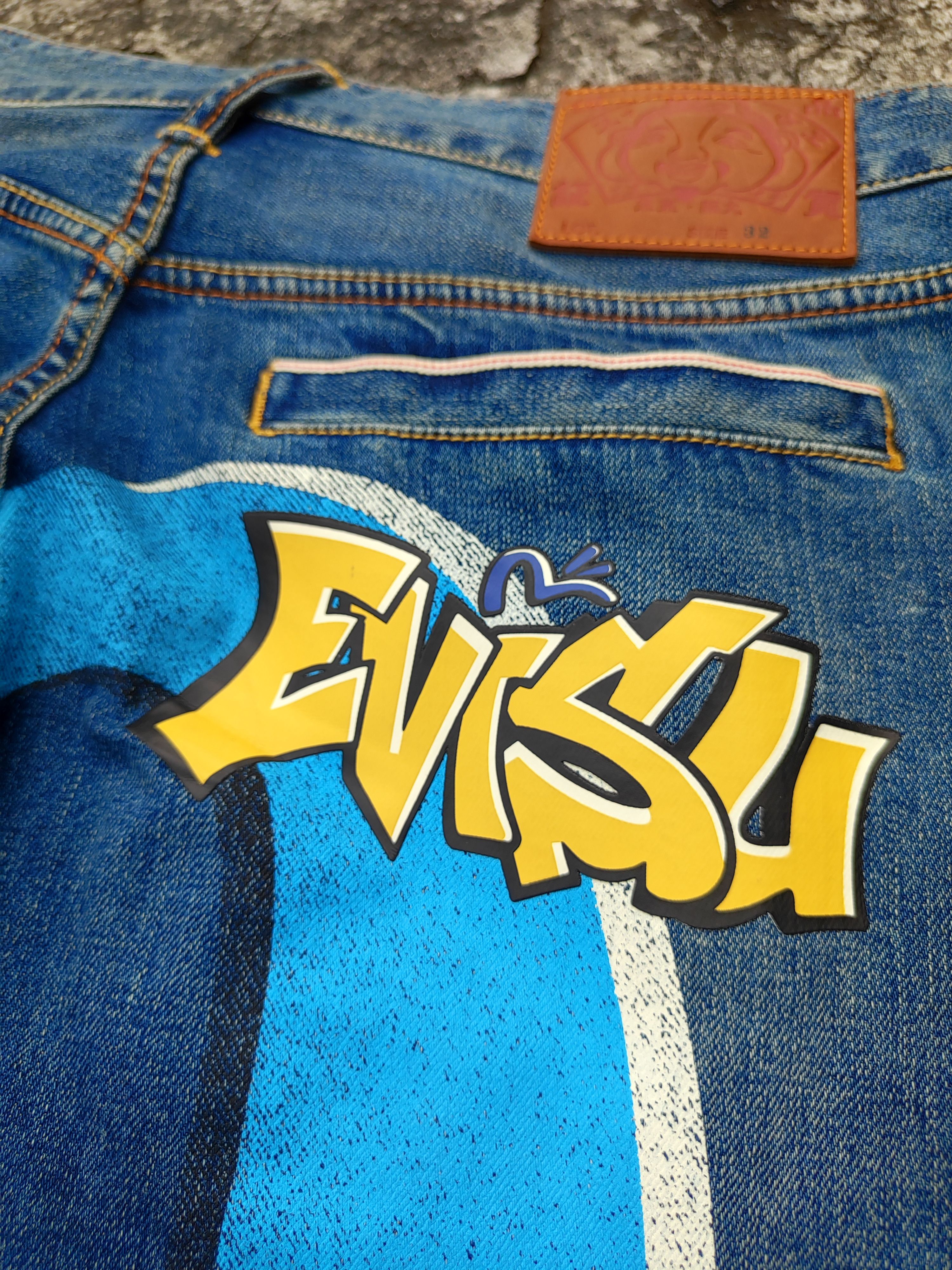 Evisu Evisu Daicock Graffiti Baggy Size US 32 / EU 48 - 3 Thumbnail