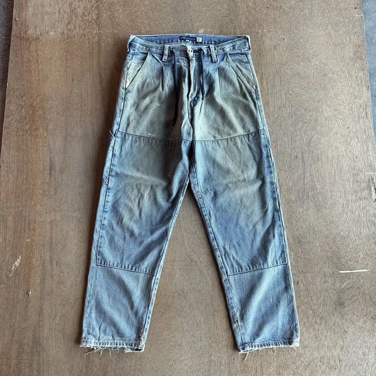 Levi's Made & Crafted LEVI’S MADE & CRAFT DENIM DOUBLE KNEE RIPPED WORK WEAR PANTS Size US 30 / EU 46 - 3 Thumbnail