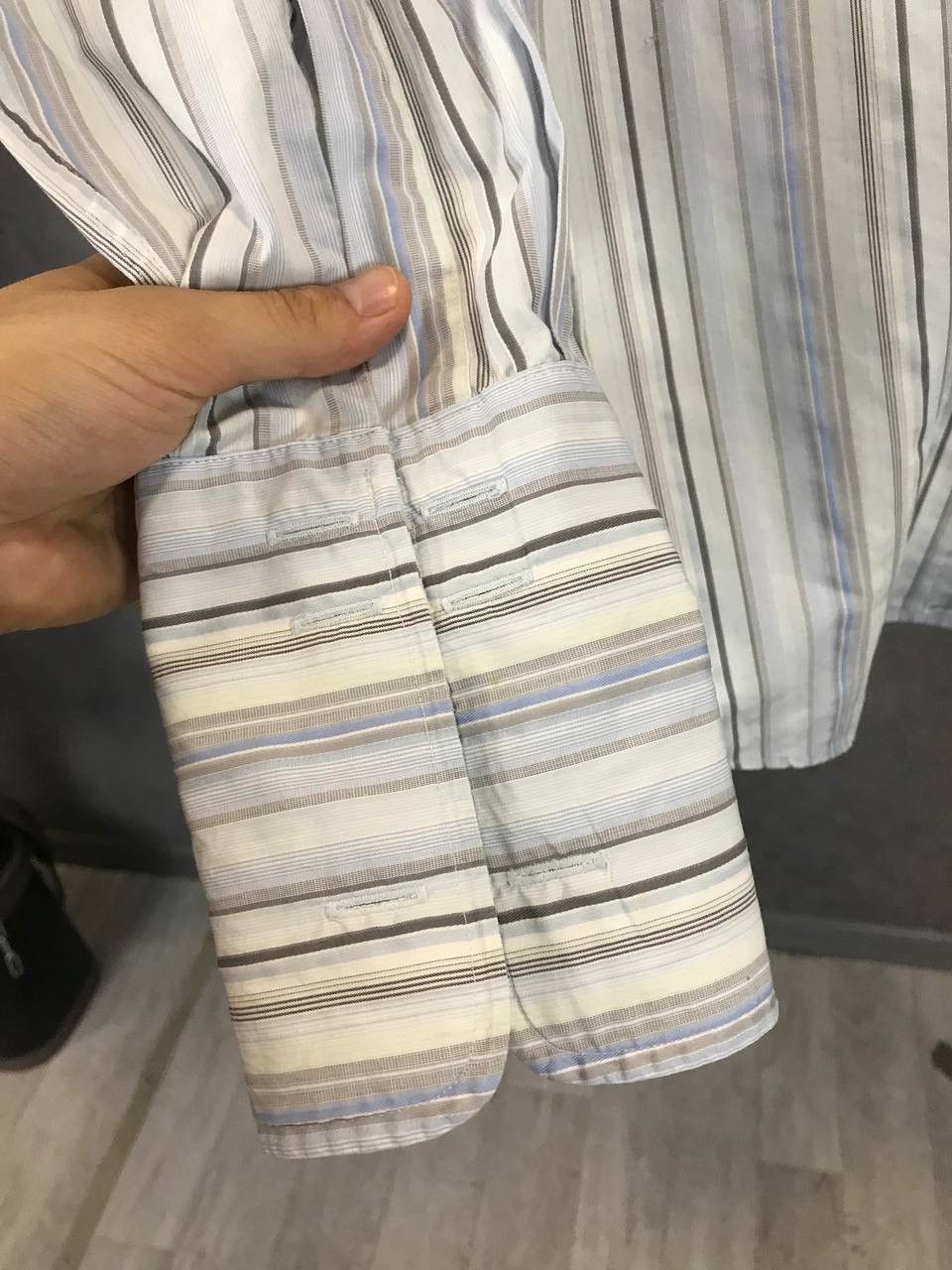 Balmain Balmain Homme vintage designer striped shirt Size US XL / EU 56 / 4 - 9 Thumbnail