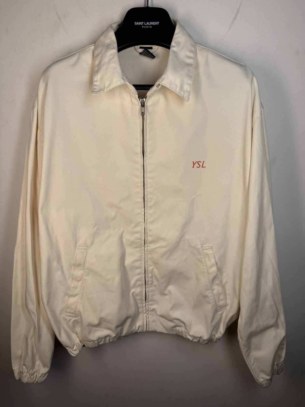 Yves Saint Laurent Cotton YSL Windbreaker Jacket 90s Bomber Zip Up Vintage Size US M / EU 48-50 / 2 - 1 Thumbnail