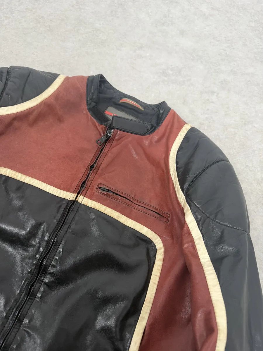 Prada AW2007 Prada Black & Red Biker Racer Leather Jacket Size US M / EU 48-50 / 2 - 9 Thumbnail