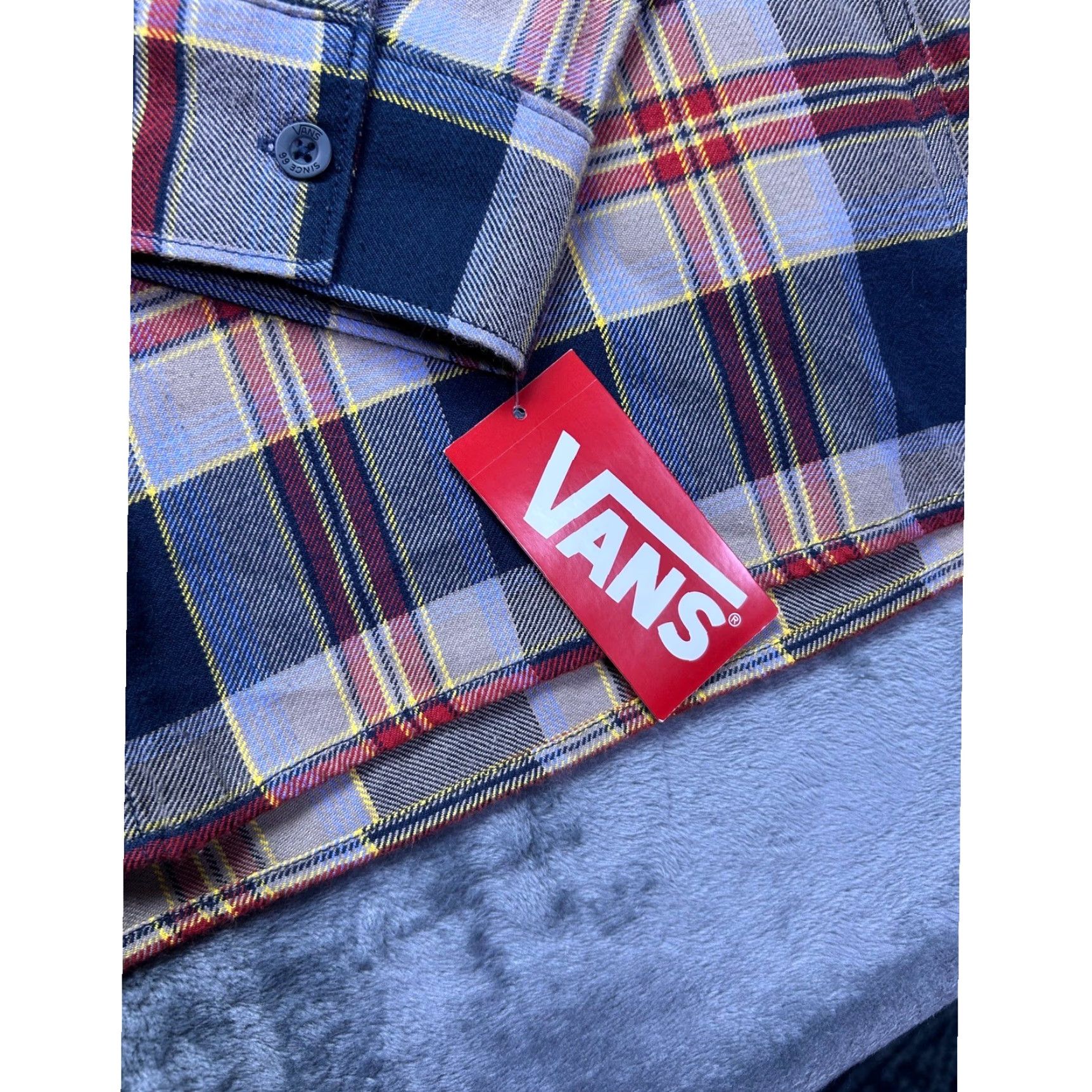 Vans VANS Mens Plaid Flannel Shirt Button-Up Chest Pockets Multicolor Casual Hipster Skateboarding Grunge Fall Winter Spring Small N/A Size US S / EU 44-46 / 1 - 3 Thumbnail
