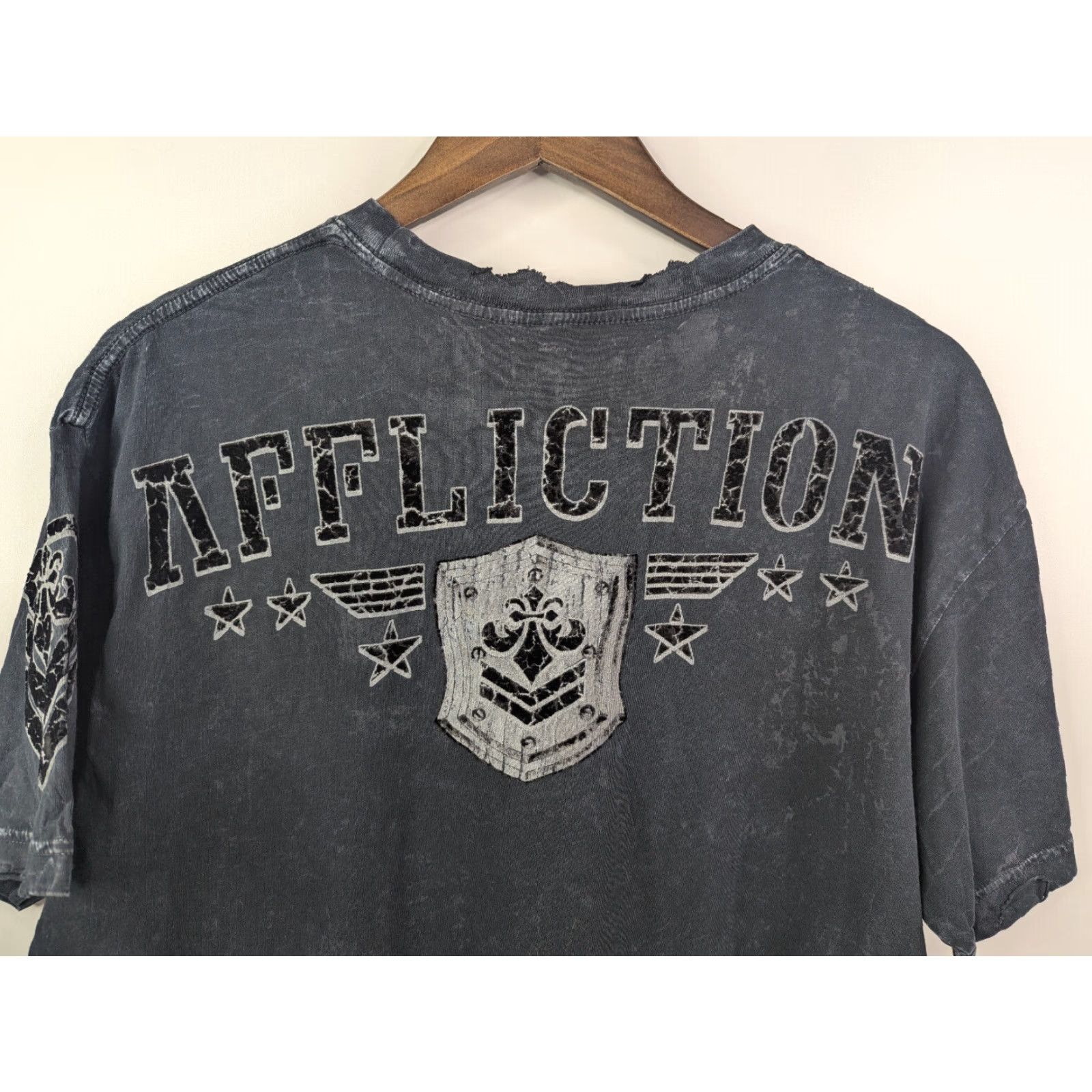 Affliction VINTAGE Affliction Shirt XL Black Lava Eagle Distress Y2K Streetwear USA Skull Grunge Logo Mens Size US XL / EU 56 / 4 - 6 Thumbnail