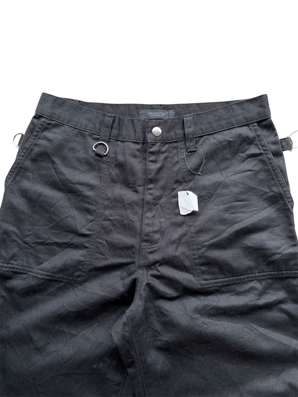 Jun Takahashi × Undercover UNDERCOVER BLACK CASUAL TROUSERS WITH ZIP BONDAGE Size US 30 / EU 46 - 6 Thumbnail