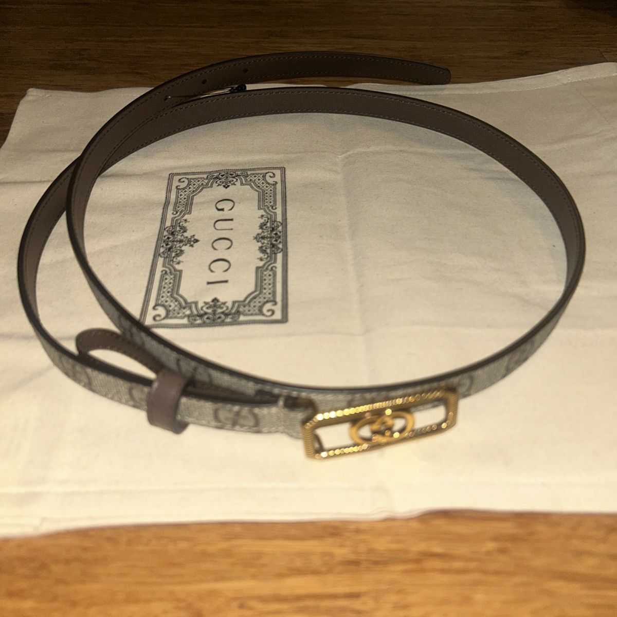 Gucci Gucci Interlocking G Buckle Thin Belt 751556 Size 100 Size ONE SIZE - 4 Thumbnail