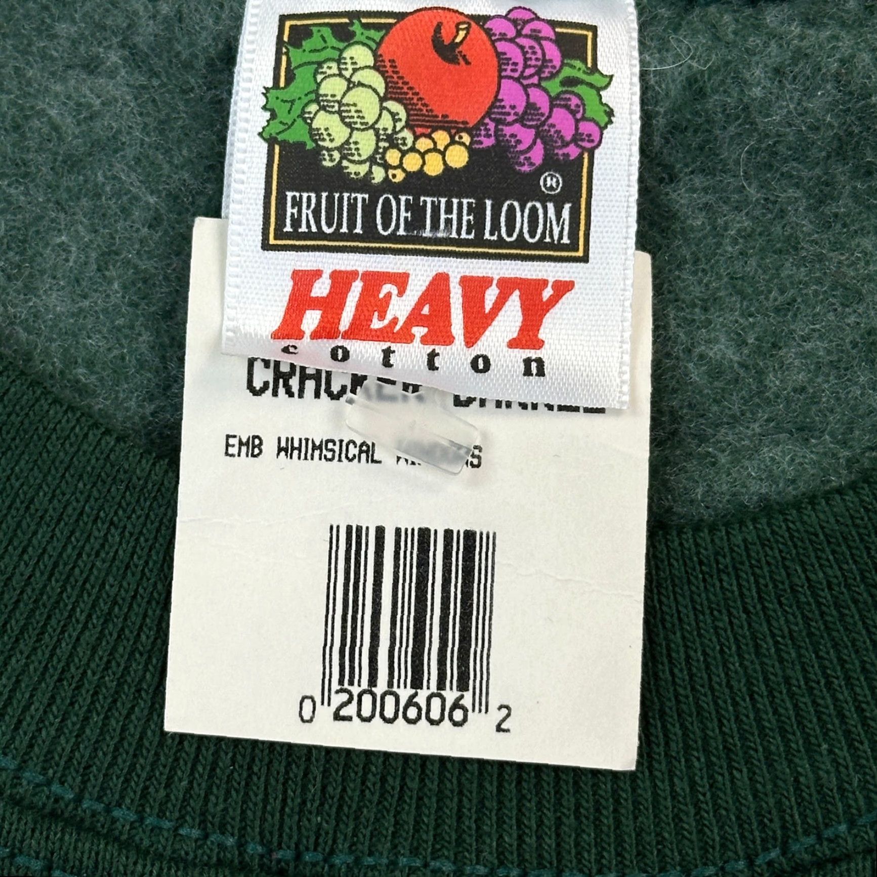 Fruit Of The Loom VINTAGE Fruit of the Loom Sweatshirt Women’s Large Green Santa Embroidered NWT Christmas Size L / US 10 / IT 46 - 6 Thumbnail