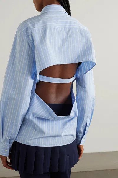 Off-White o1y1225 Striped Shirt in Light Blue/White Size XS / US 0-2 / IT 36-38 - 3 Thumbnail