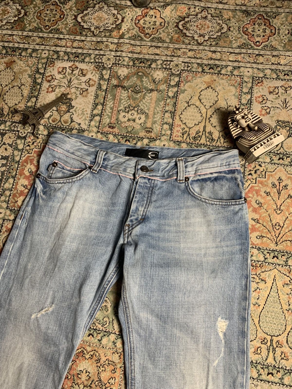 Just Cavalli × Roberto Cavalli Just Cavalli Distressed jeans Pants Size US 33 - 2 Thumbnail