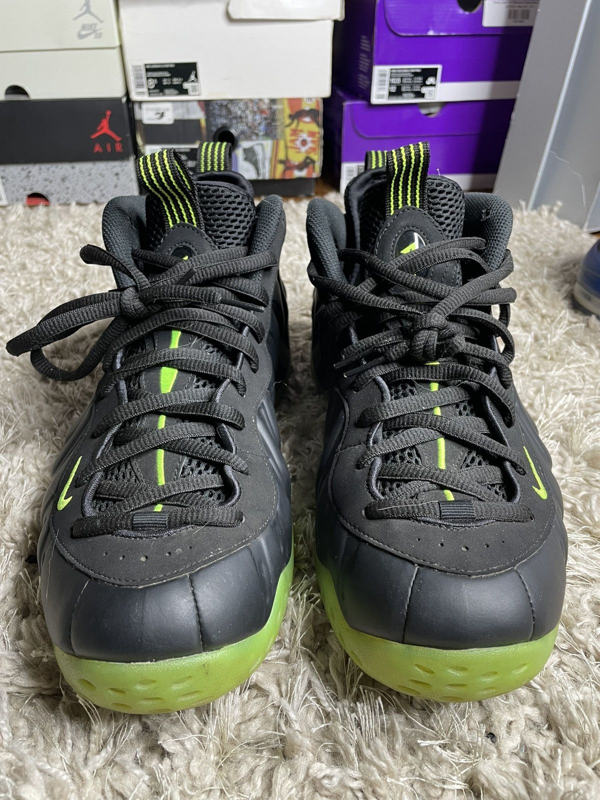 Nike Nike Air Foamposite One Black Volt Size US 11 / EU 44 - 4 Thumbnail