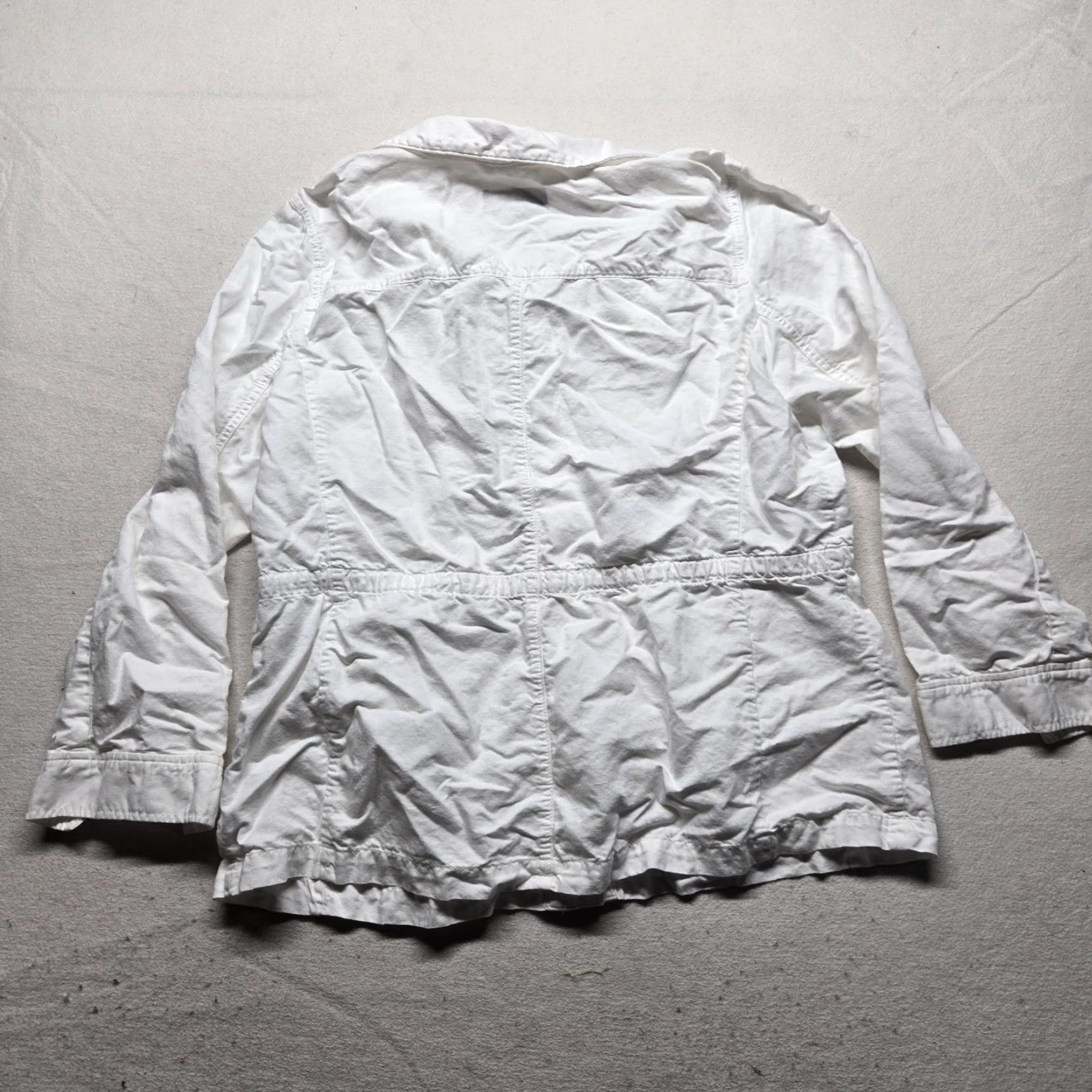 Talbots Talbots Cotton Jacket Solid White Coat Button Front Women's XL JACKET Cotton Utility 90s Classic Mens? Size XL / US 12-14 / IT 48-50 - 7 Thumbnail