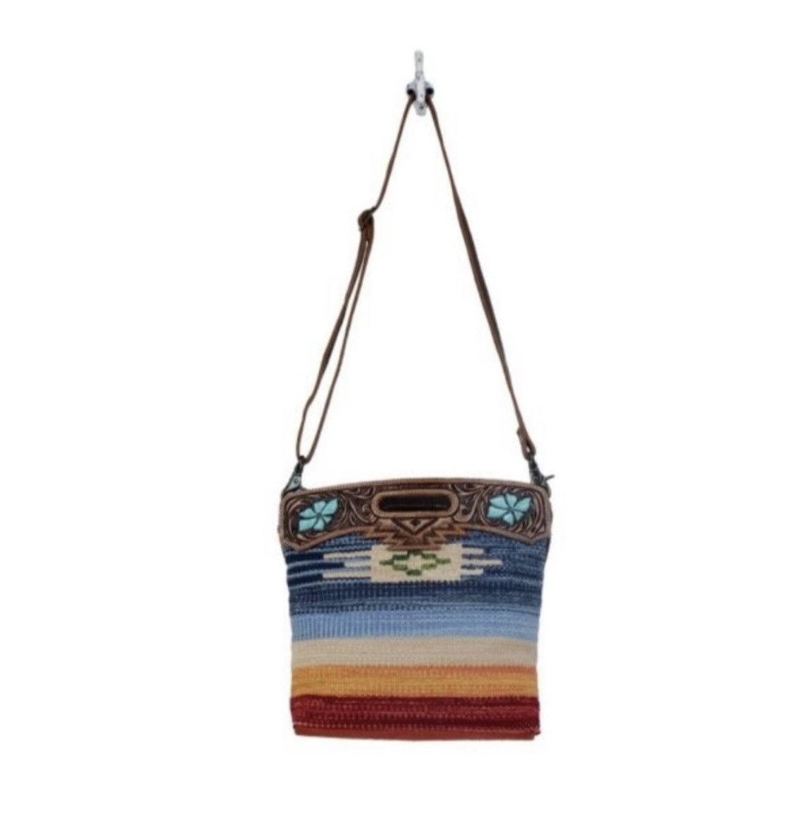 Other MYRA AZURE PETALS HAND-TOOLED BAG Size ONE SIZE - 3 Thumbnail