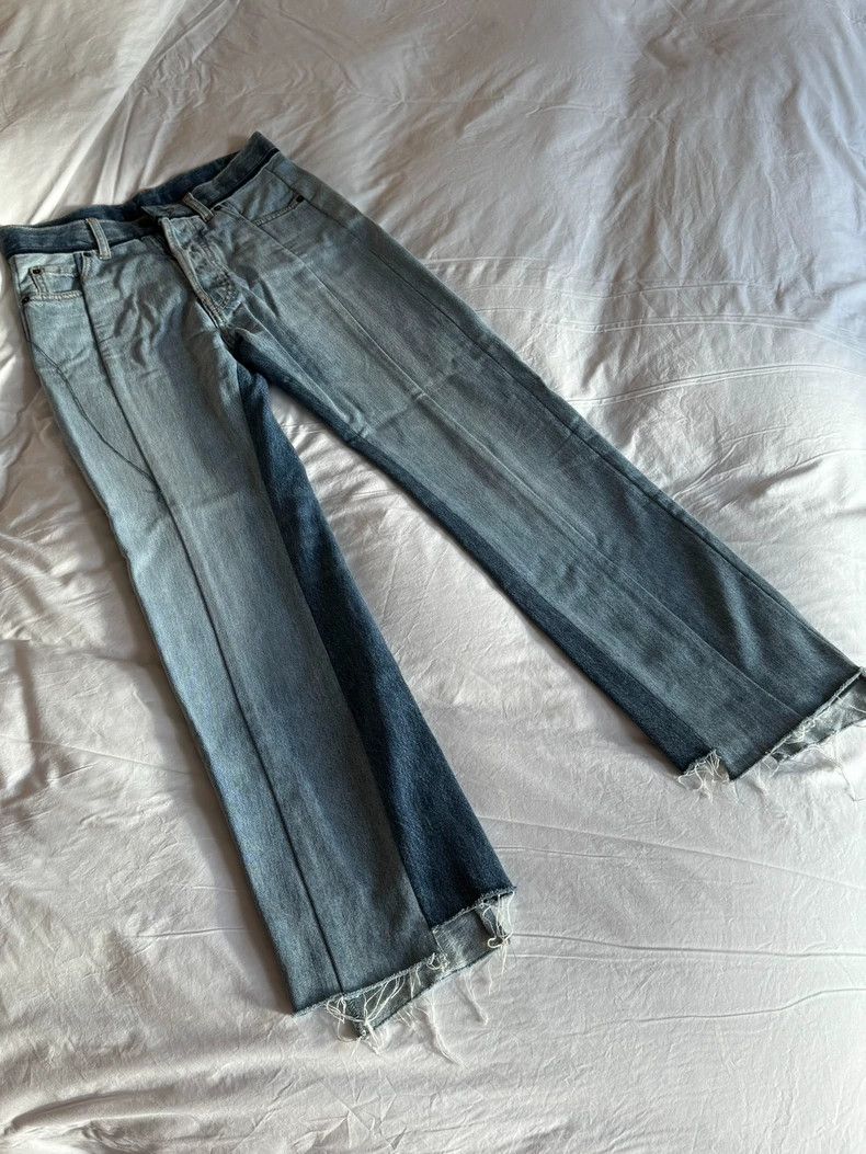 Maison Margiela Maison Margiela Two-color stitching wool jeans 2502-Nextarr Size 25" / US 0 / IT 36 - 2 Thumbnail