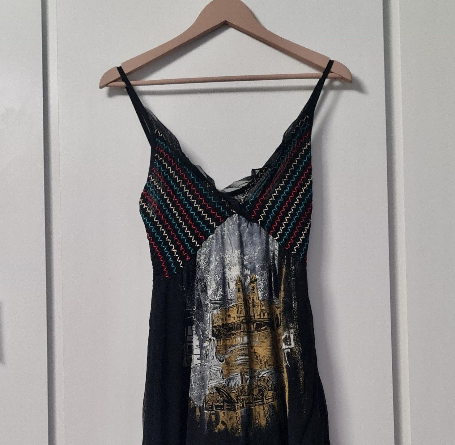 Other Save The Queen Mesh Avantgarde Dress Asymmetric City Print Size M / US 6-8 / IT 42-44 - 7 Thumbnail